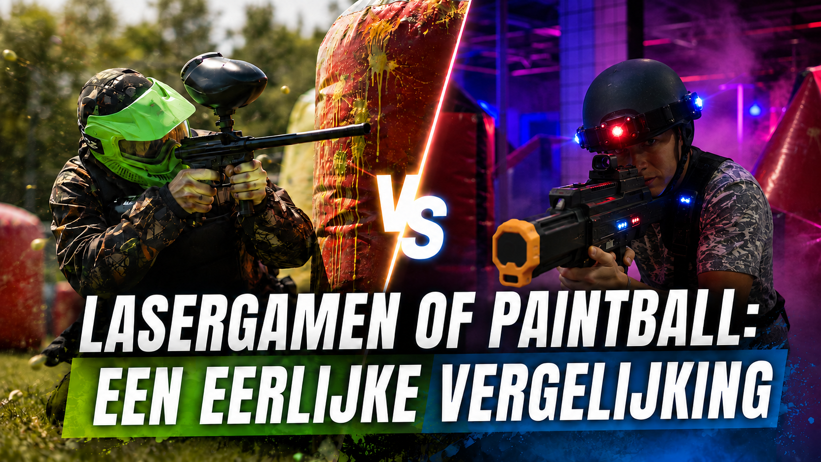 Lasergamen of paintball: een eerlijke vergelijking