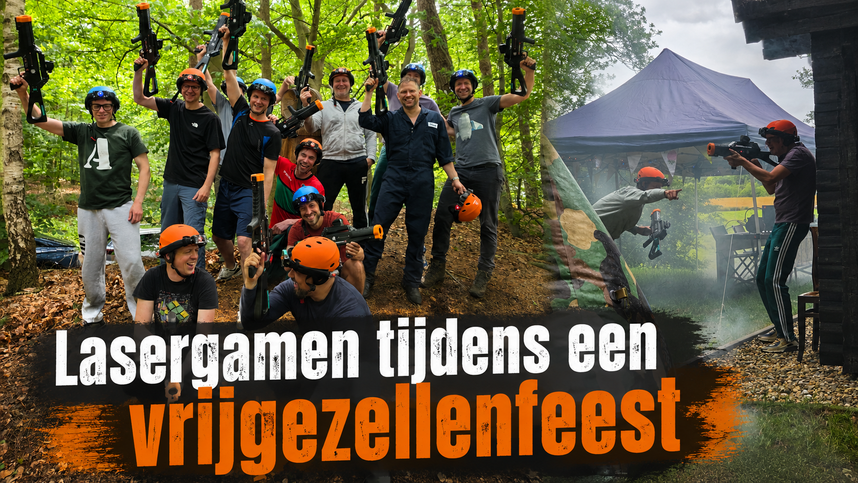Lasergamen tijdens een vrijgezellenfeest