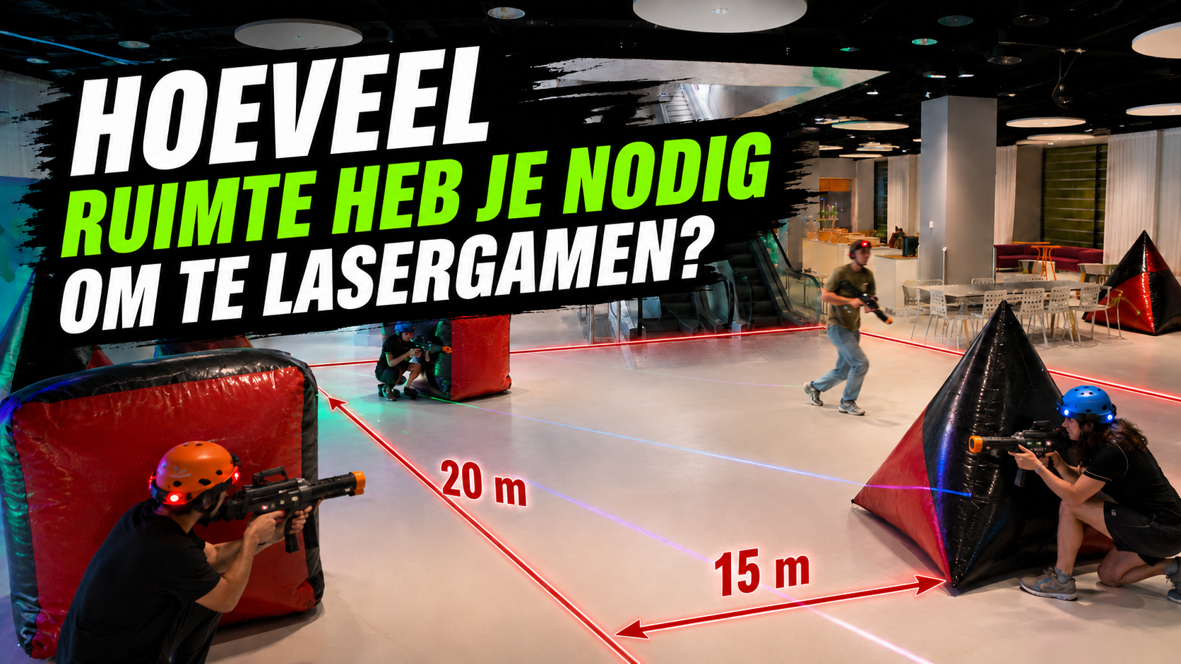 Hoeveel ruimte heb je nodig om te lasergamen?